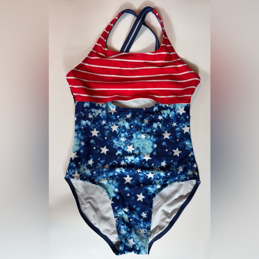 Cat & Jack Red Striped and Blue Star One Piece
